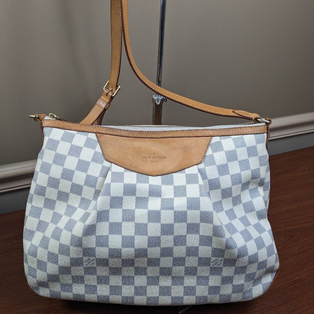Louis Vuitton Damier Azur Crossbody Bag - Cream and Tan